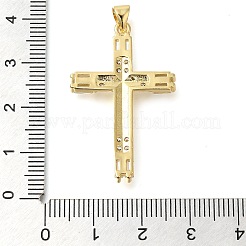 Brass Pave Clear Cubic Zirconia Pendants&nbsp;KK-M101-05G-05