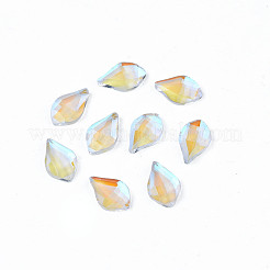 ガラスラインストーンカボション  ネイルアートの装飾の付属品  多面カット  ティアドロップ  クリアAB  8x5x1.5mm&nbsp;MRMJ-N027-022A