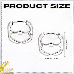 1 Pair Alloy Hoop Earrings&nbsp;EJEW-LP0013-04P