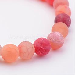 Natural Weathered Agate(Dyed) Stretch Beads Bracelets&nbsp;BJEW-JB02513-01