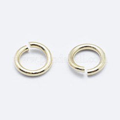 真鍮製オープンタイプ丸カン  ラウンド  長持ちメッキ  ニッケルフリー  18KGP本金メッキ  20ゲージ  5x0.8mm  内径：3.4mm  約870個/袋  約50 G /袋&nbsp;KK-G331-08-5x0.8-NF