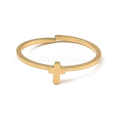 304 Stainless Steel Adjustable Open Cuff Rings&nbsp;RJEW-Q806-01G-07