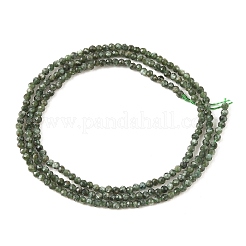 天然セラフィナイトビーズ連売り  多面カット  ラウンド  2mm  穴：0.5mm  約194~197個/連  15.28''~15.47''（38.8~39.3センチメートル）&nbsp;G-K376-A02-2mm