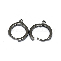 Brass Huggie Hoop Earring Findings&nbsp;PALLOY-F249-19B