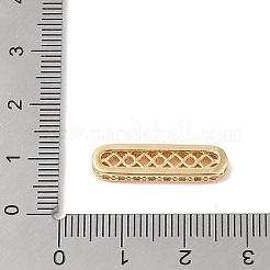 長方形真鍮マイクロパヴェ クリア キュービックジルコニア ペンダント  ニッケルフリー  ゴールドカラー  22x6x2.5mm  穴：1.2mm&nbsp;KK-B100-053A-G