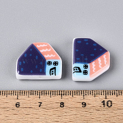 Printed Opaque Resin Beads&nbsp;RESI-N043-09B-04