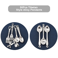 50Pcs Tibetan Style Alloy Pendants&nbsp;FIND-FS0003-64