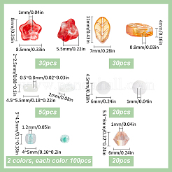 混合スタイル電気メッキガラスビーズ  混合図形  ミックスカラー  2.5~11x2.3~8x1.9~6mm  穴：0.8~1.2mm  350個/箱&nbsp;EGLA-SC0001-34