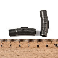 304ステンレススチール製バヨネット留め具  丸い穴  アンティークシルバー  30.5x10.5x8mm  穴：6.5mm&nbsp;STAS-C127-03AS