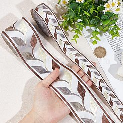 10M 2 Styles Embroidery Polyester Ribbon&nbsp;OCOR-GF0002-67B
