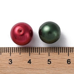 焼き絵用塗料、パール加工ガラスパール、丸ビーズの連  ミックスカラー  12mm  穴：1mm  約227個/500g&nbsp;HY-Q004-12mm-M