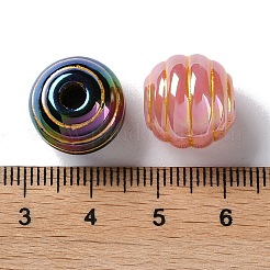 Golden Metal Enlaced Opaque Acrylic Beads&nbsp;OACR-B019-09