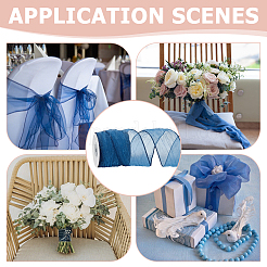 Polyester Organza Ribbons&nbsp;SRIB-WH0011-357A