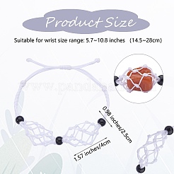 Adjustable Braided Nylon Cord Macrame Pouch Bracelet Making&nbsp;AJEW-SW00013-16
