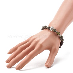 Natural & Synthetic Gemstone Beads Stretch Bracelst for Men Women&nbsp;BJEW-JB06703