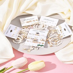 6Sets Alloy & Plastic Pearl Earring Sets&nbsp;EJEW-FS0001-25