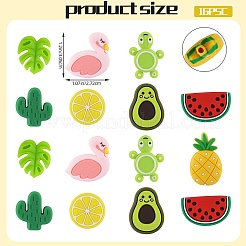 16Pcs 8 Styles Food Grade Silicone Focal Beads&nbsp;SIL-SZ0002-20