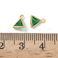 Brass Glass Charms&nbsp;KK-Z136-30G-01