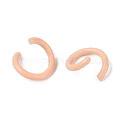 スプレー塗装された鉄のオープン丸カン  ビスク  18ゲージ  8.5x1mm  内径：5.5mm  約5050個/1000g&nbsp;IFIN-T017-04B-20