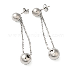 Non-Tarnish 304 Stainless Steel Stud Dangle Earrings&nbsp;EJEW-Q386-01P
