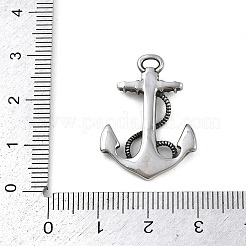 304ステンレスペンダント  アンカーチャーム  アンティークシルバー  27.5x19.5x4mm  穴：3mm&nbsp;STAS-Z147-01AS-02-1