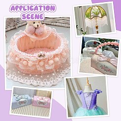 26ヤード 4色 ポリエステル ムカデ編み レース トリミング  クラフトリボン  ブライダル用プラスチックスプール付き  コスチューム  ジュエリー  工芸品と縫製  ミックスカラー  1/2インチ（12mm）  約6.3~6.5ヤード/色&nbsp;OCOR-PH0003-95
