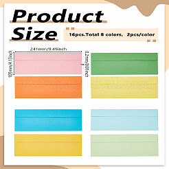 16Pcs 8 Colors Paper Envelopes&nbsp;AJEW-LP0003-01