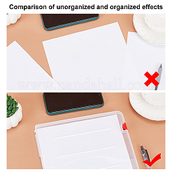3 Pcs 3 Colors Portable Transparent Plastic A4 File Box&nbsp;CON-PH0002-28B