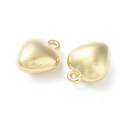 CCBプラスチックペンダント  ハートチャーム  ゴールドカラー  18x15x8.5mm  穴：1.8mm&nbsp;CCB-C001-09D-G