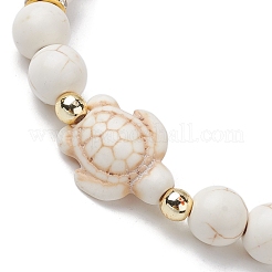 Tortoise Synthetic Turquoise Stretch Bracelets for Women&nbsp;BJEW-JB10106-05