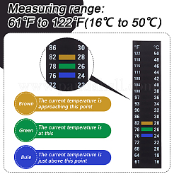 長方形の粘着式ペット用温度計12個  水槽の仕切り用  ブラック  90x20x0.3mm&nbsp;AJEW-DR0002-33