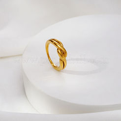 Wave 304 Stainless Steel Finger Rings for Women&nbsp;JT8172-4