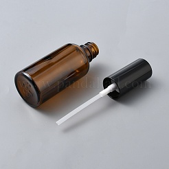 ガラススプレーボトル  liqiudボトル  詰め替え式ボトル  コラム  サドルブラウン  3.7x12.1cm  容量：50ml（1.69fl.oz）&nbsp;MRMJ-WH0075-165B