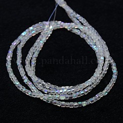 Electroplate Glass Bead Strands&nbsp;EGLA-J028-4x4mm-AB21