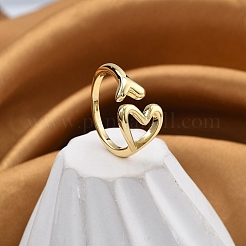 Rack Plating Brass Cuff Finger Rings for Women&nbsp;RJEW-M028-37G
