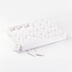 木製のリングプレゼンテーション箱  PUレザーで覆われた  ホワイト  18x25x3.2cm&nbsp;RDIS-O003-02