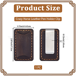 Cowhide Pen Pencil Holder Clip&nbsp;AJEW-WH20120-90B