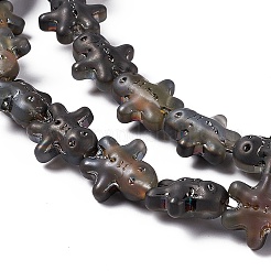 Half Rainbow Plated Forsted Electroplate Glass Beads&nbsp;GLAA-P005-HR03
