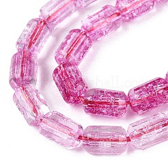 Crackle Transparent Glass Beads Strands&nbsp;GLAA-N068-05A-07