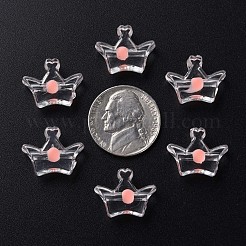 透明なアクリルビーズ  二層ビーズ  クラウン  ミックスカラー  14x17.5x7mm  穴：2mm  約581個/500g&nbsp;MACR-S373-105-B
