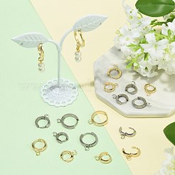 16Pcs 201 Stainless Steel Huggie Hoop Earrings Findings&nbsp;STAS-FS0002-26D