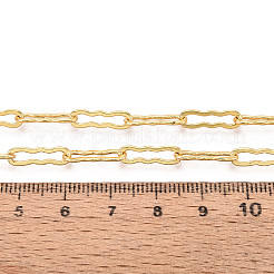 Brass Wavy Rectangle Link Chains&nbsp;CHC-T018-46G