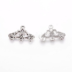 チベットの銀のジョイナ  カドミウムフリー＆鉛フリー  三角形  アンティークシルバー  直径約23.5mm  穴：1mm&nbsp;AC450