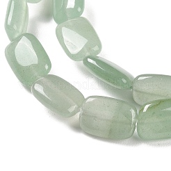 天然石グリーンアベンチュリンビーズ連売り  長方形  14~15x10~11x5~5.5mm  穴：1~1.2mm  約28個/連  16.02インチ（40.7cm）&nbsp;G-K357-D13-01