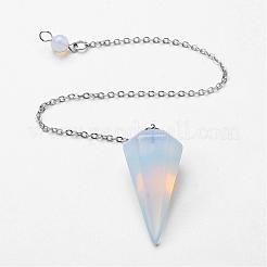 Natural & Synthetic Mixed Stone Hexagonal Pointed Dowsing Pendulums&nbsp;G-D847-M