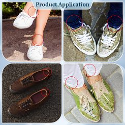 8 Pairs 2 Colors Polyester Self-Adhesive Heel Cushion Sets&nbsp;FIND-BC0014-52