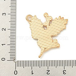クリスマステーマ合金エナメルペンダント  ライトゴールド  松かさ  30x27x2mm  穴：2.2mm&nbsp;ENAM-I060-03B