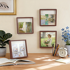 4Pcs Plywood Money Box Photo Frames&nbsp;ODIS-WA0001-16A