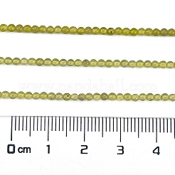 天然レモンクォーツ（加熱）ビーズ連売り  ラウンド  グレードA  2~2.5mm  穴：0.5mm  約173個/連  15.98''（40.6センチメートル）&nbsp;G-M438-A11-02