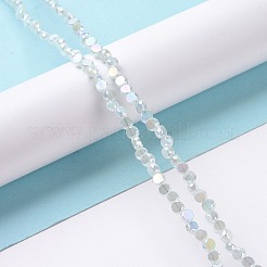 Transparent Electroplate Glass Beads Strands&nbsp;GLAA-E036-06A